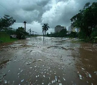 granizo e alagamentos
