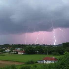 Osasco com trovões e raios
