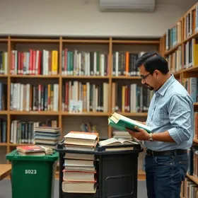 descarte de livros em biblioteca