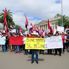 protestos contra demissões