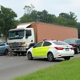caminhão atinge 4 carros em Osasco